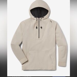 UNRL CROSSOVER HALF-ZIP HOODIE color:sand  size medium